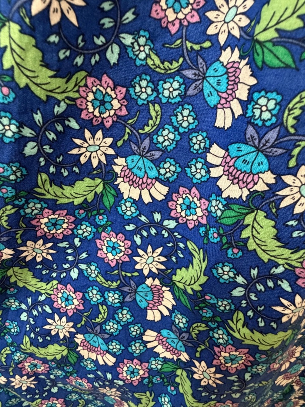 NWT Loft Blue Floral Smocked Midi Dress - Picture 4 of 6